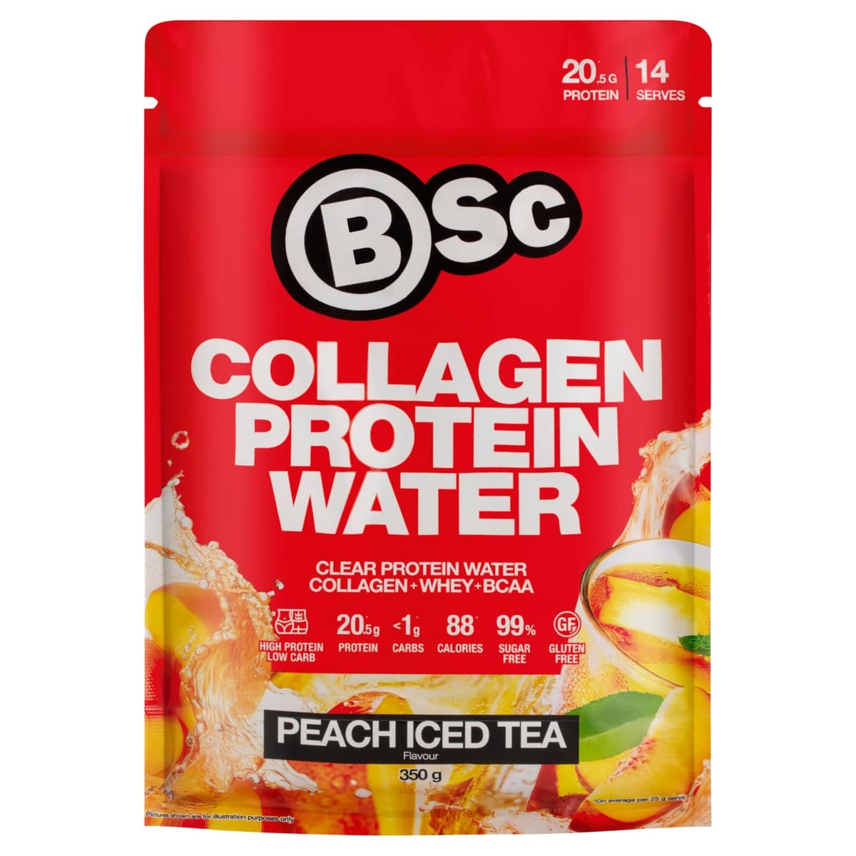 BSc Collagen Protein Water Peach Iced Tea 350g