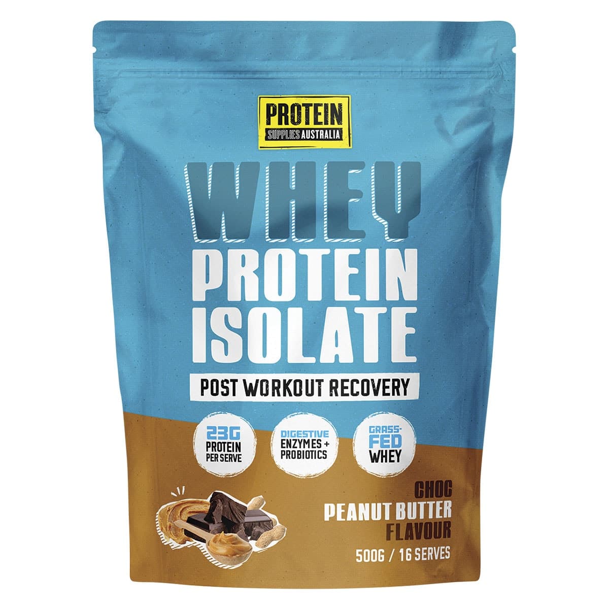 Protein Supplies Australia Whey Protein Isolate Peanut Butter 500g