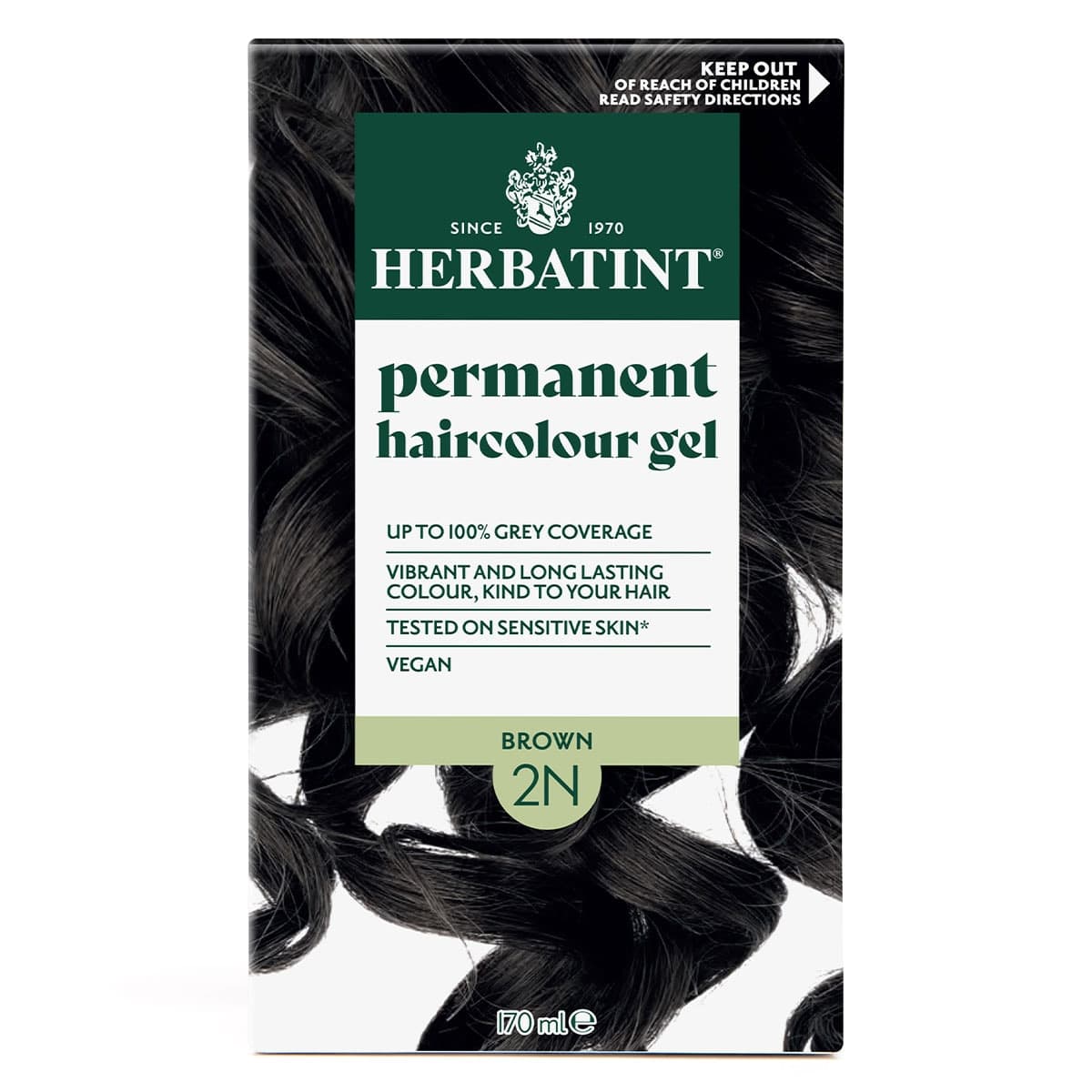Herbatint Permanent Hair Colour Gel 2N Brown 170ml
