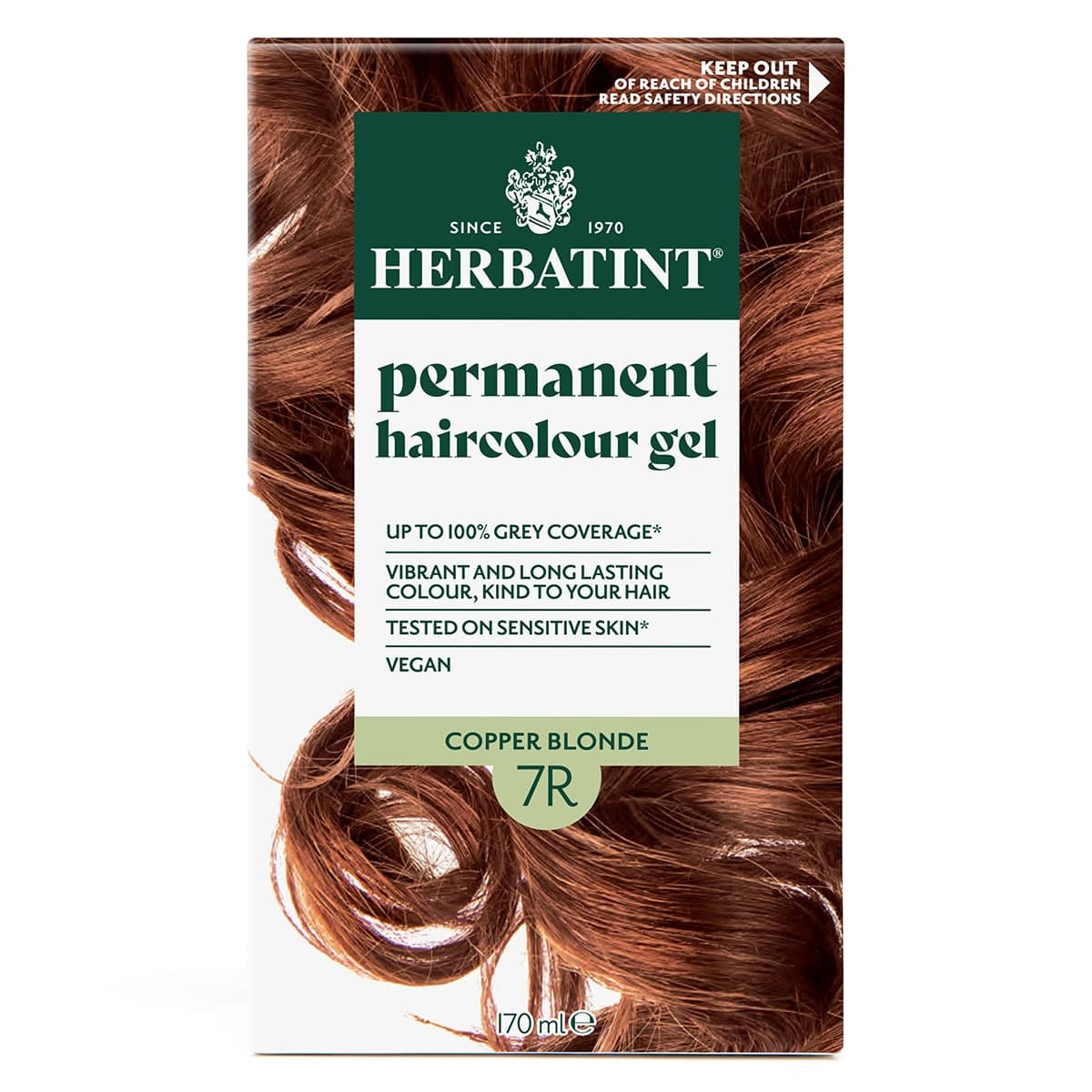 Herbatint Permanent Hair Colour Gel 7R Copper Blonde 170ml