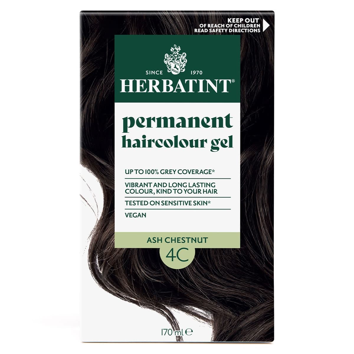 Herbatint Permanent Hair Colour Gel 4C Ash Chestnut 170ml