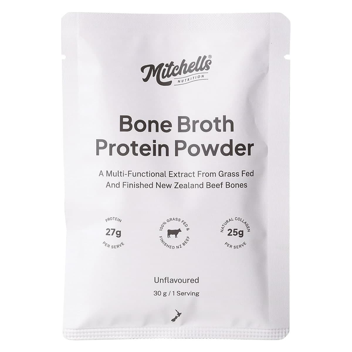 Mitchells Nutrition Bone Broth Protein Powder Unflavoured 30g