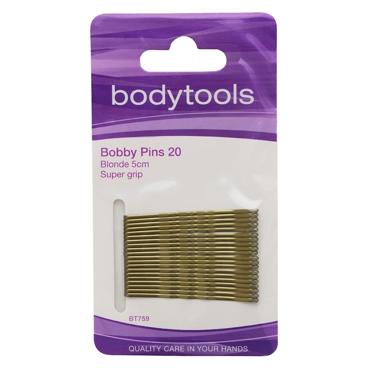 Bodytools Bobby Pins Blonde 5cm - 20 Pack