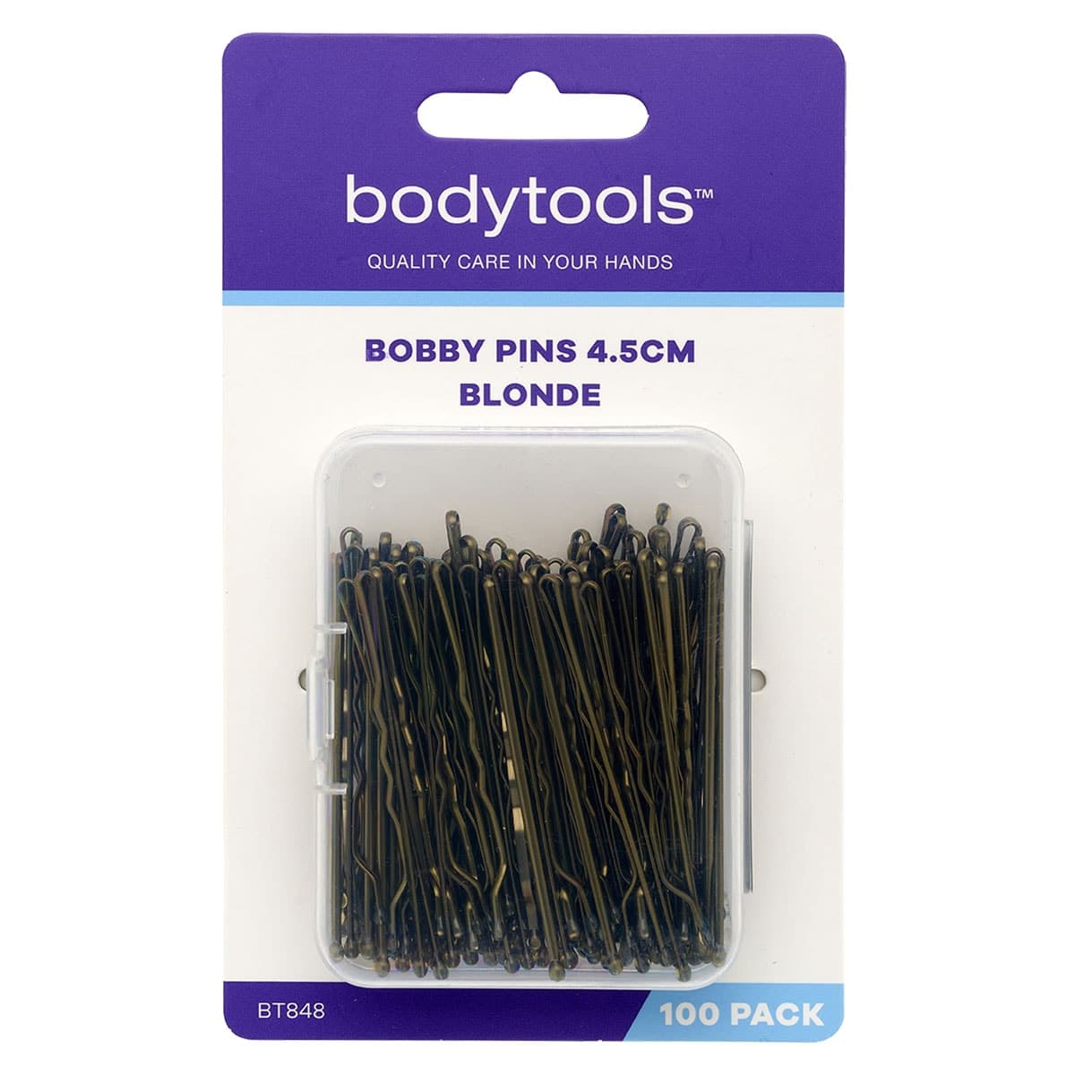Bodytools Bobby Pins Blonde 4.5cm - 100 Pack