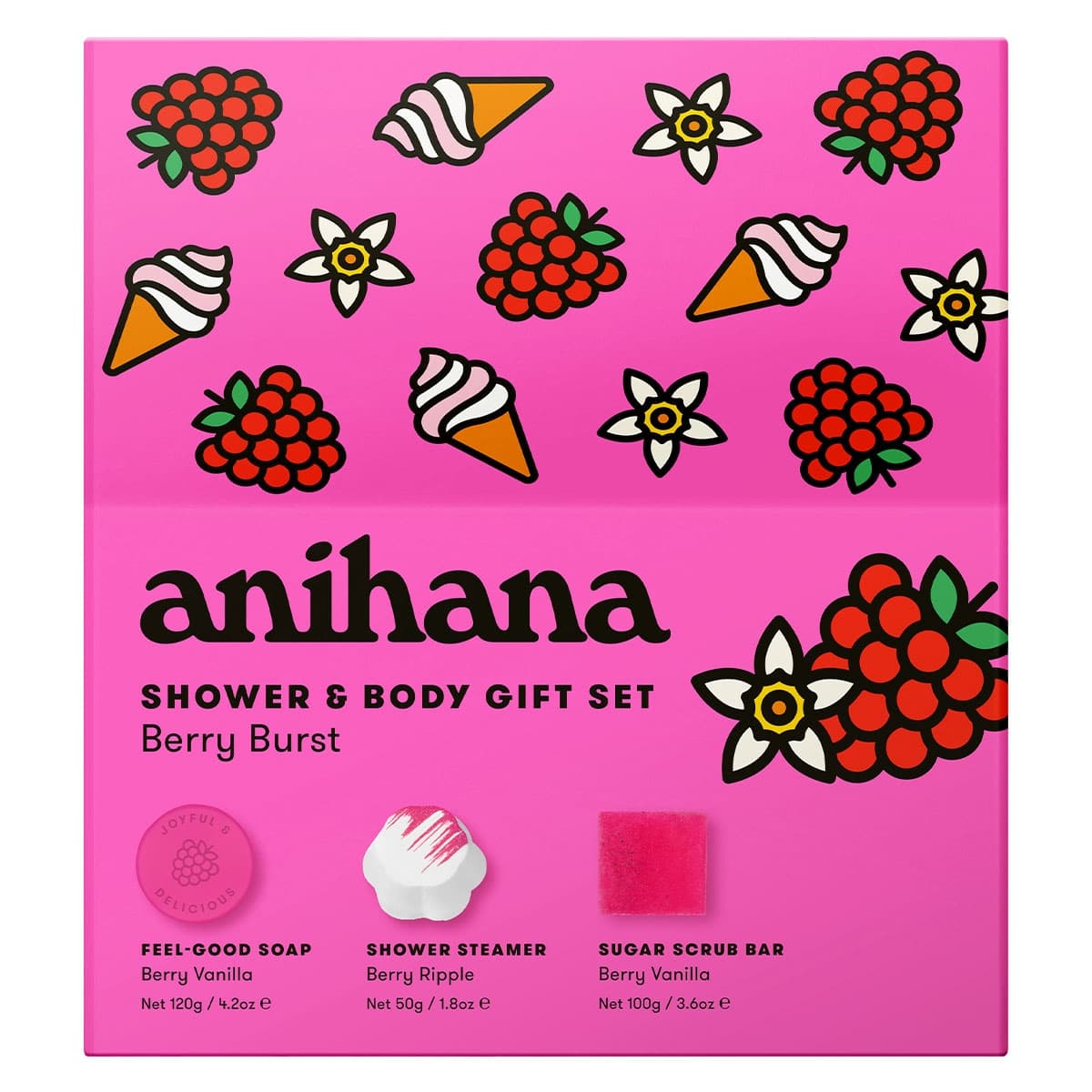 Anihana Bath & Body Gift Set Berry Burst 3 Pack