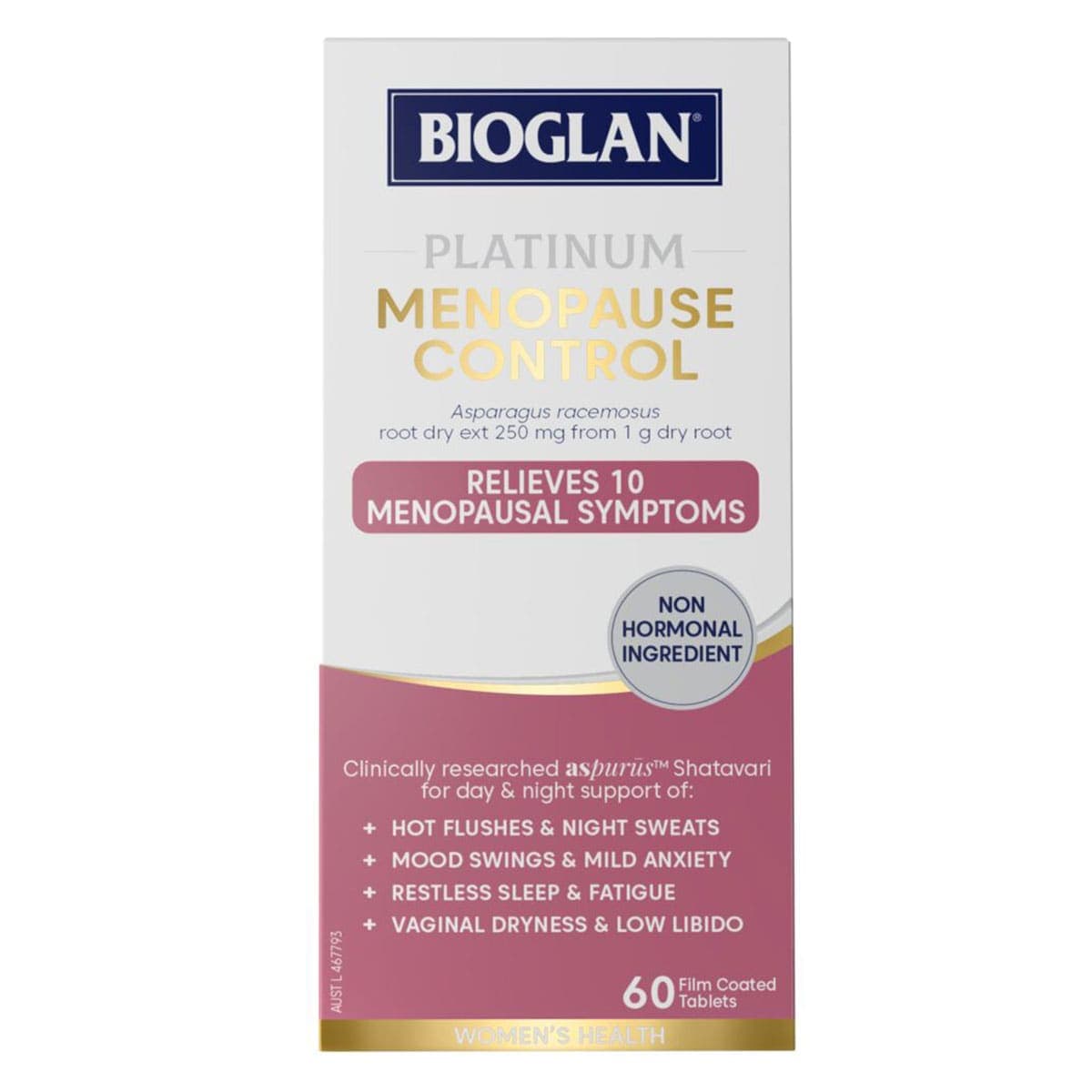 Bioglan Platinum Menopause Control 60 Tablets