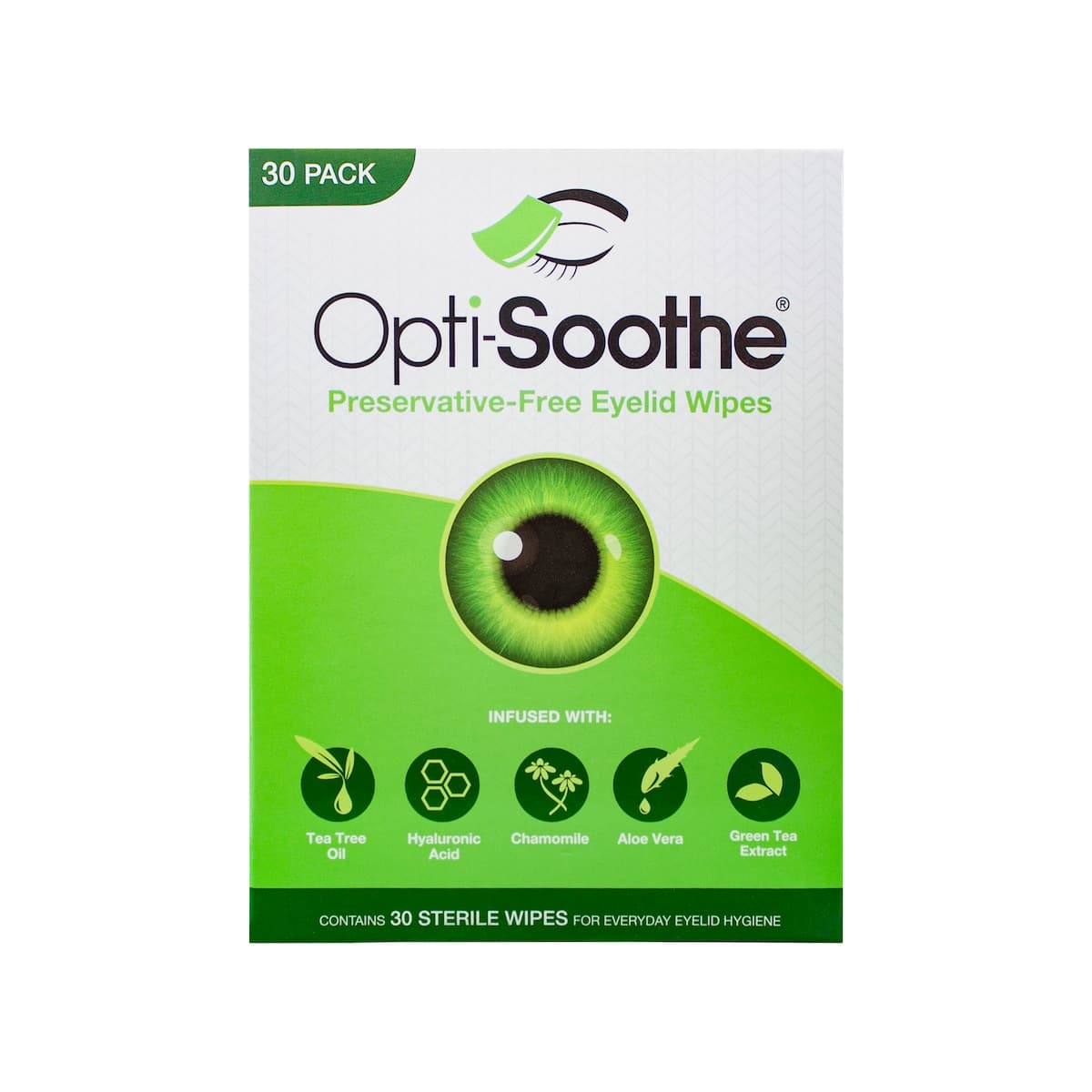Opti-Soothe Preservative Free Eyelid Wipes 30 Pack