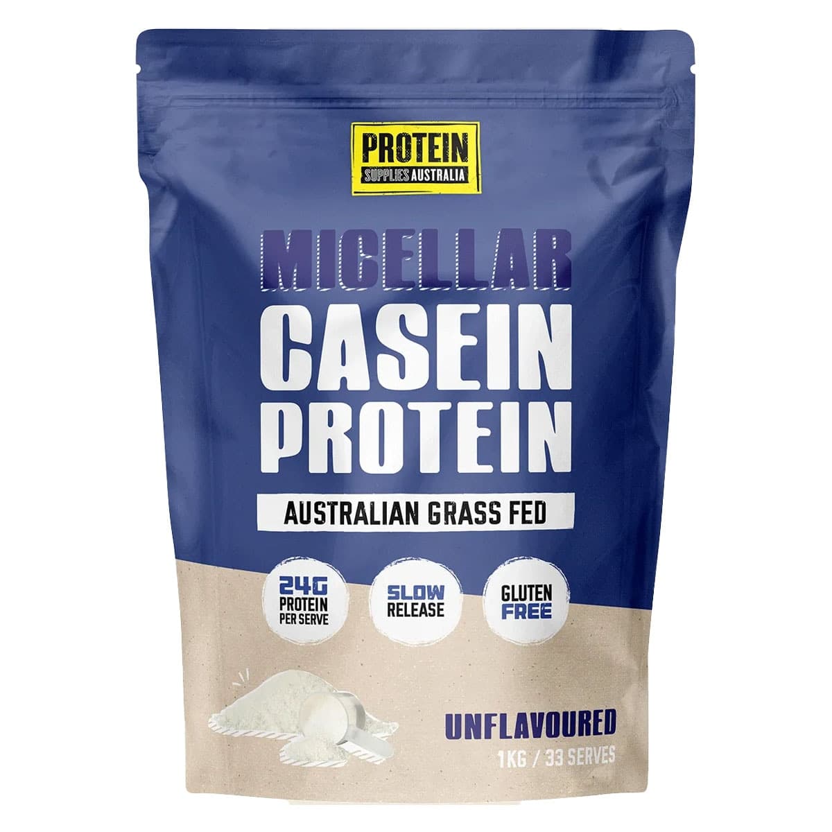 Protein Supplies Australia Micellar Casein Unflavoured 1kg