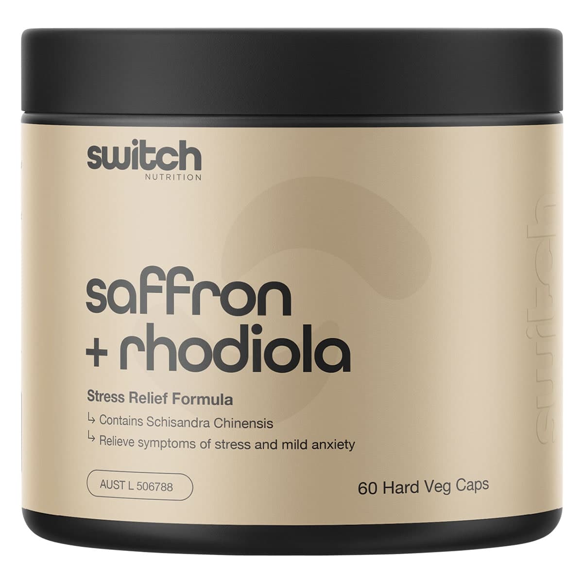 Switch Nutrition Saffron + Rhodiola Stress Relief 60 Capsules