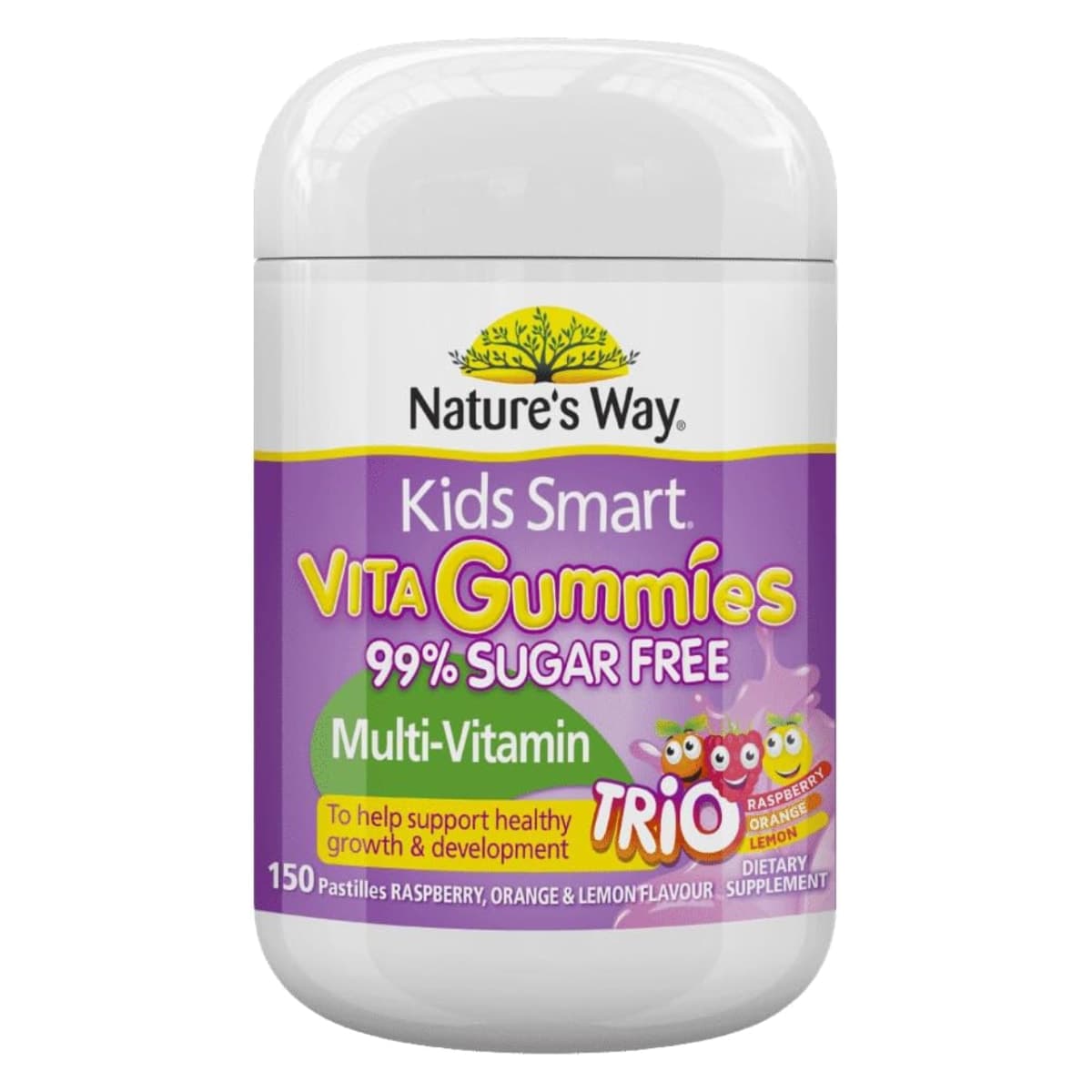 Nature's Way Kids Smart Vita Gummies MultiVitamin 99% Sugar Free Trio Flavour 150 Pack