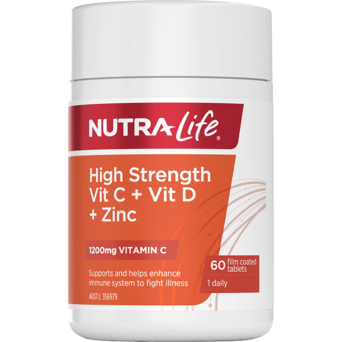 Nutra-Life High Strength Vitamin C & D + Zinc 60 Tablets