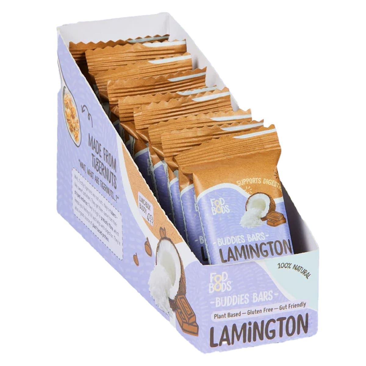 Fodbods Buddies Lamington Bars 12 x 30g
