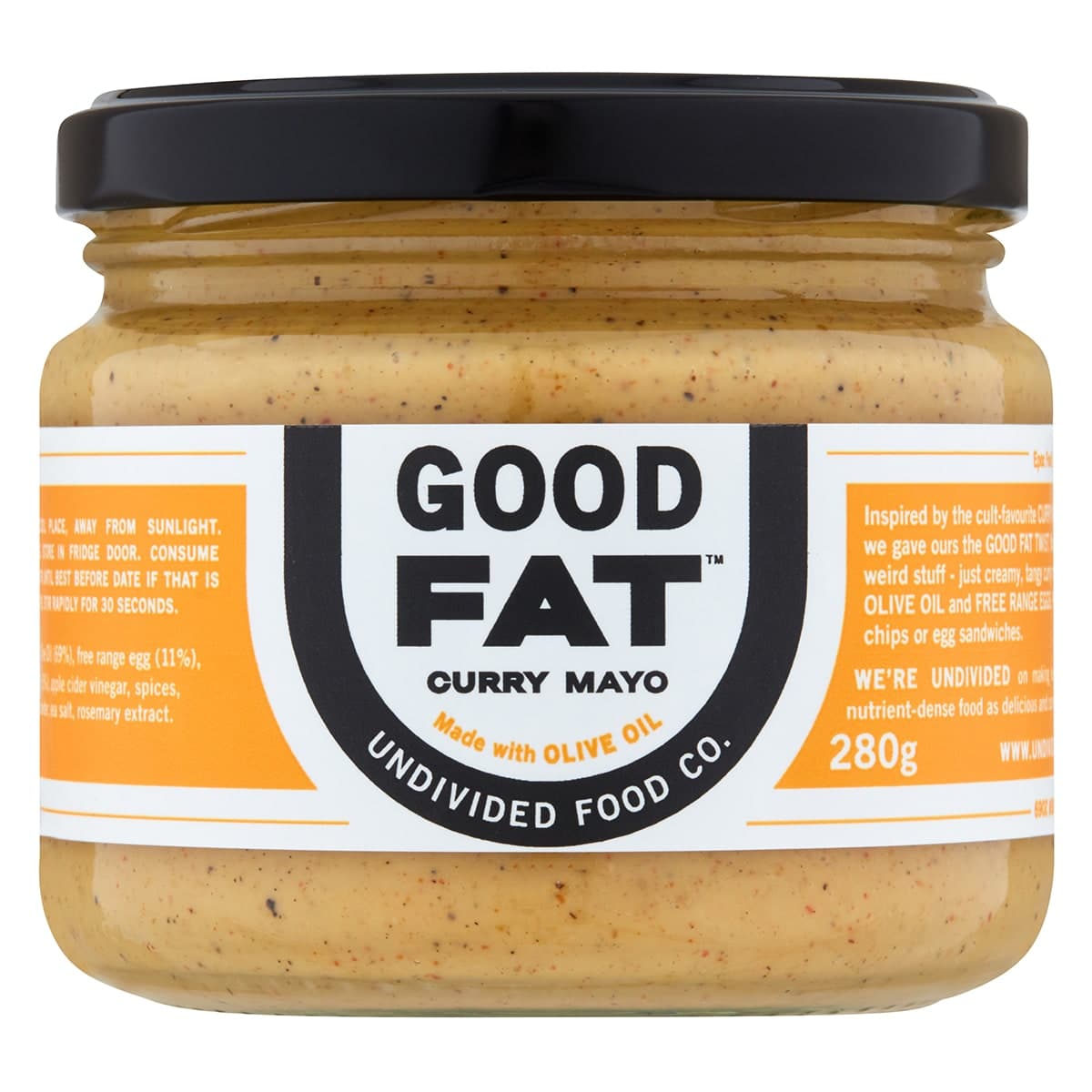Undivided Food Co Good Fat Curry Mayo 280g