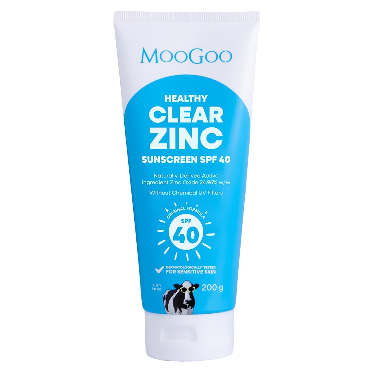MooGoo Clear Zinc Sunscreen SPF40 200g
