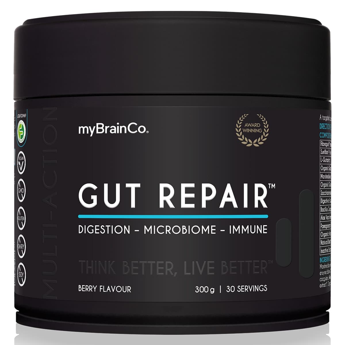 Mybrainco Gut Repair Powder Berry 300g
