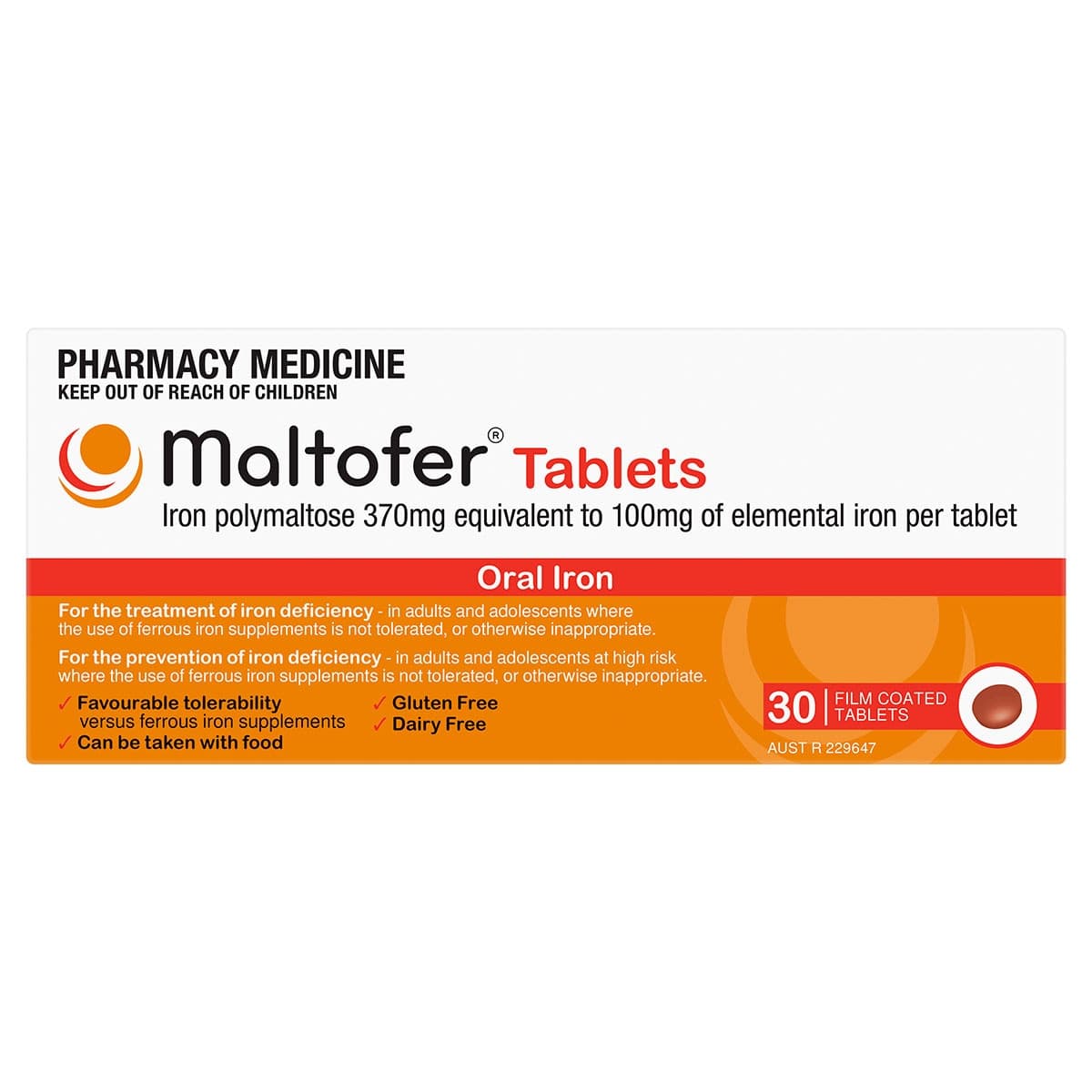 Maltofer Iron Tablets 100mg 30 Pack