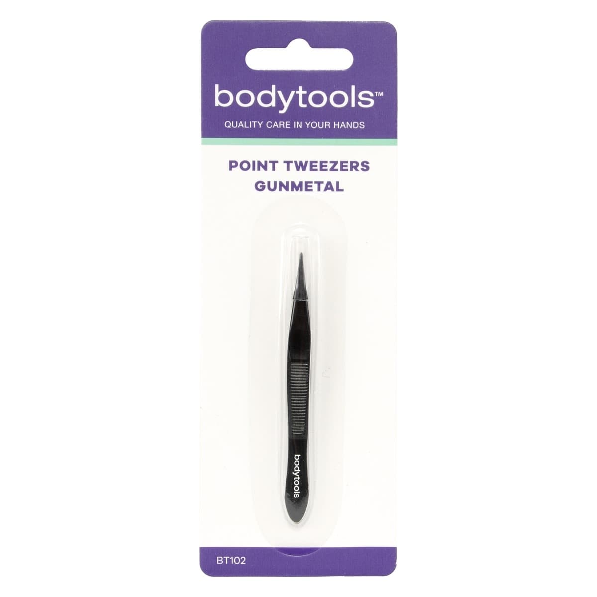 Bodytools Point Tweezers Gunmental 1 Pack