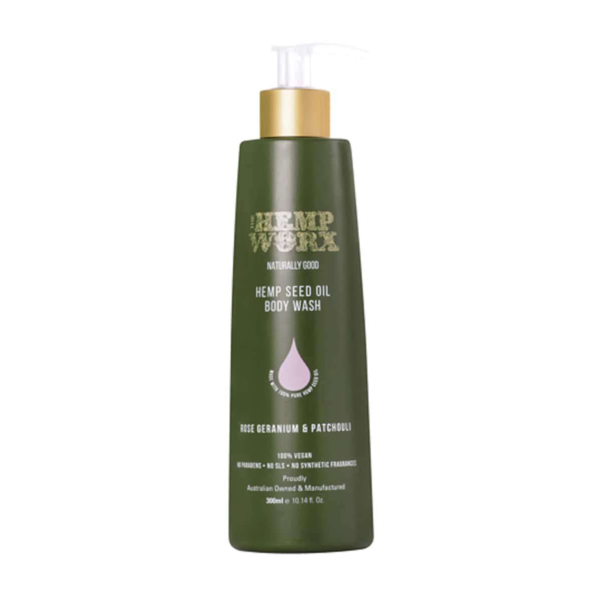 Hemp Worx Rose Geranium & Patchouli Body Wash 300ml