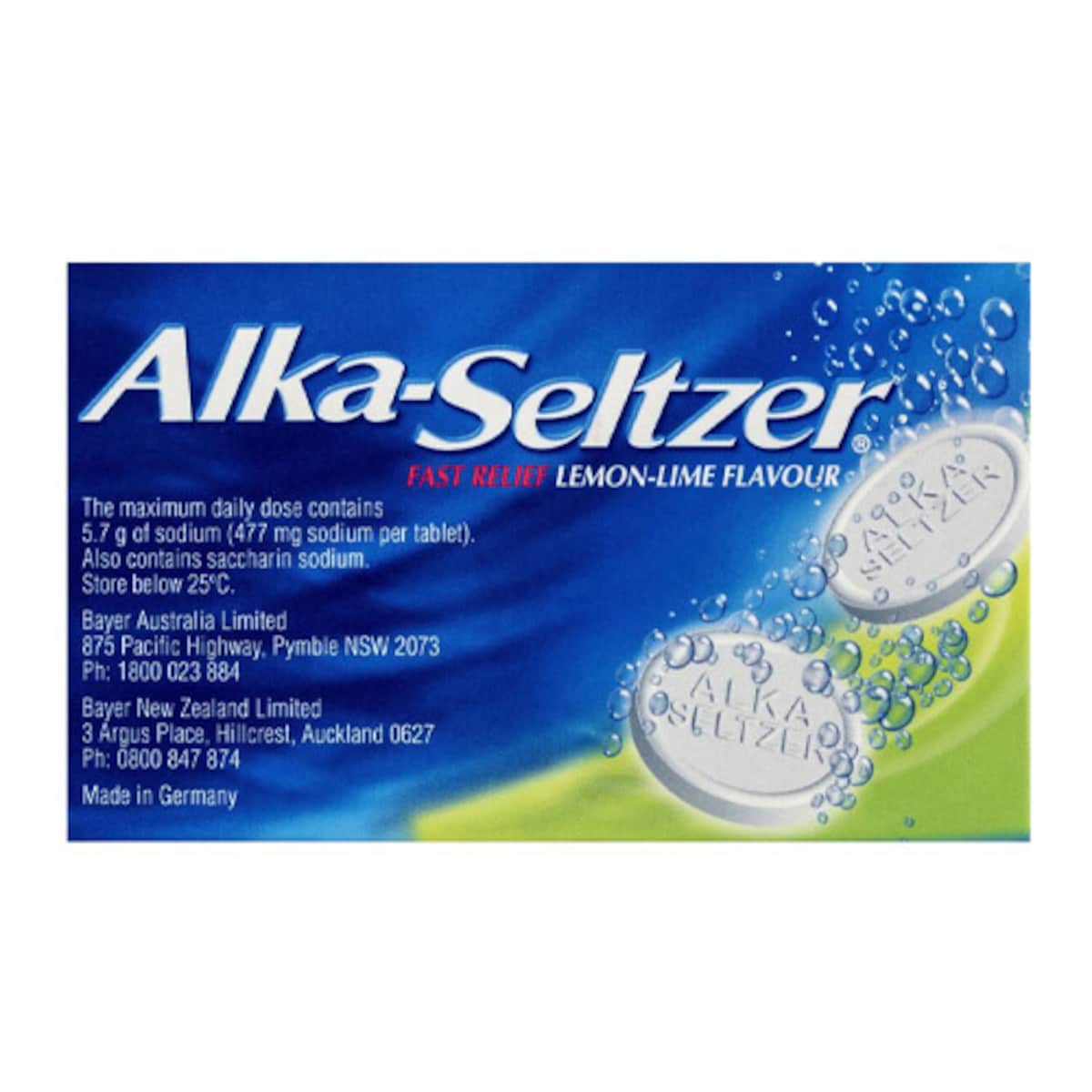 Alka Seltzer Lemon Effervescent Tablets 20 Pack