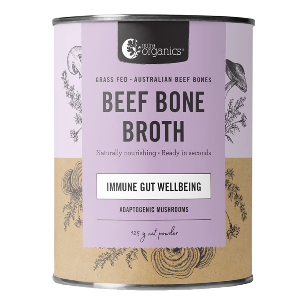 Nutra Naturals Beef Bone Broth Adaptogenic Mushroom 125g