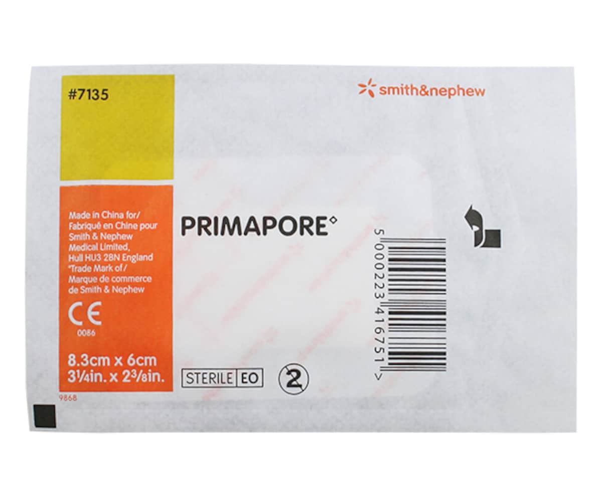 Primapore Flexible Fabric Dressing 8.3cm x 6cm Single