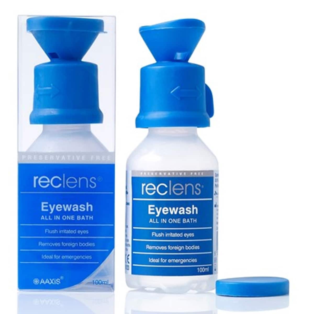 Reclens Eye Wash with Integrated Eye Cup 100ml