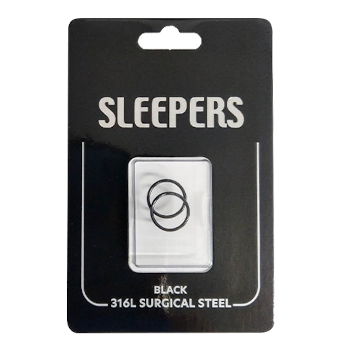 Studex Plain Sleeper Earring Black 12mm - 1 Pair