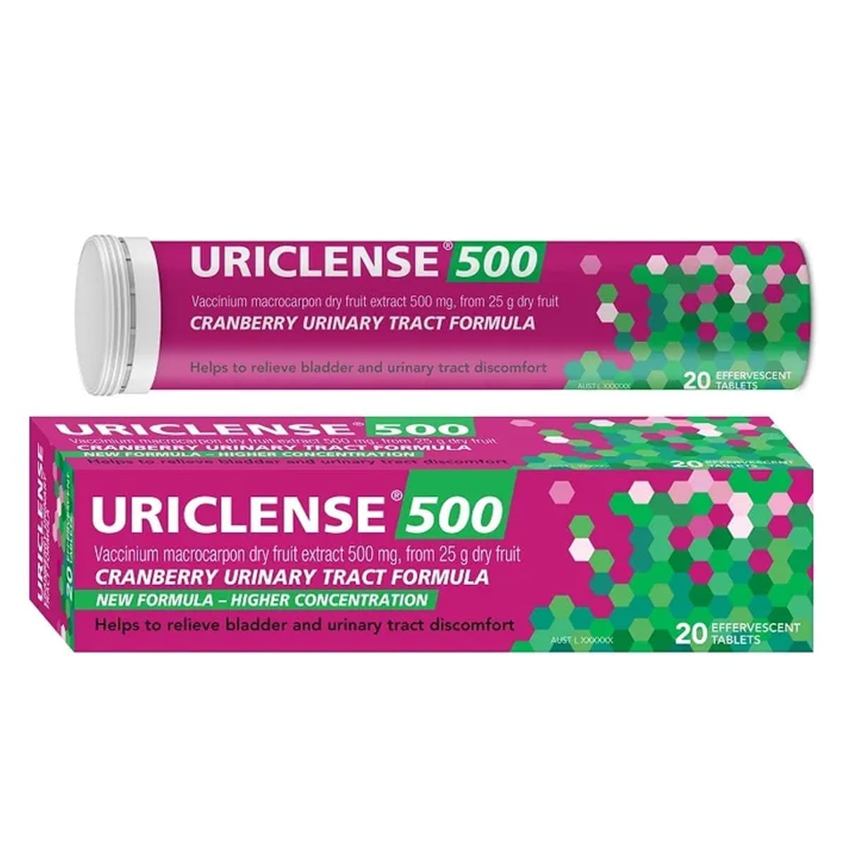 Uricleanse 500mg Cranberry Effervescent Tablets 20 Pack