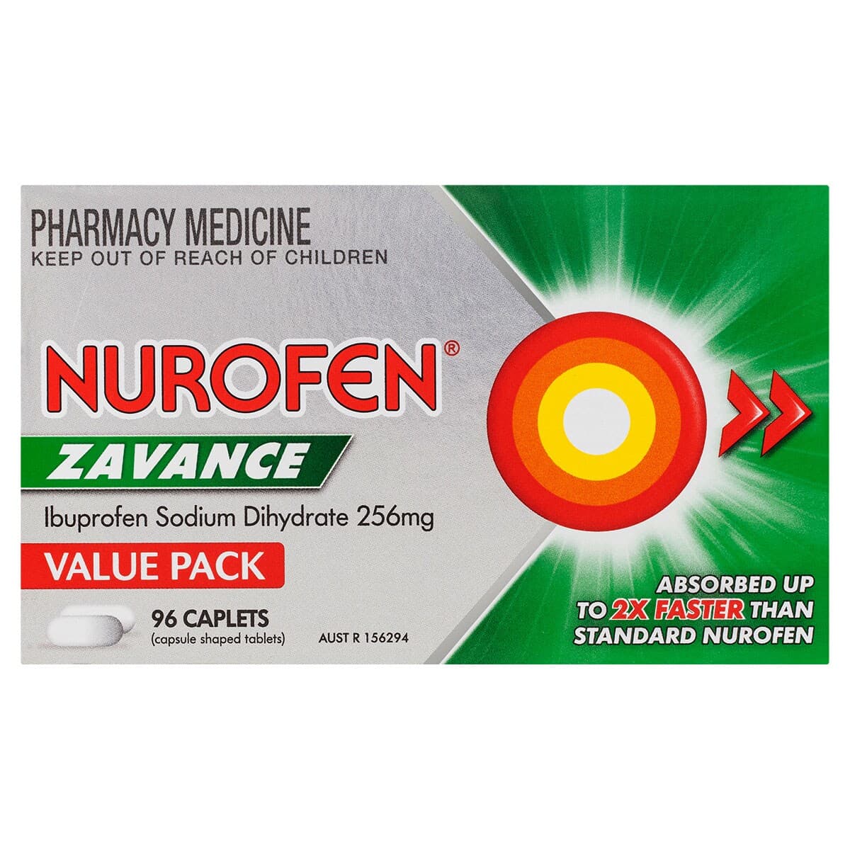 Nurofen Zavance Fast Pain Relief 96 Caplets