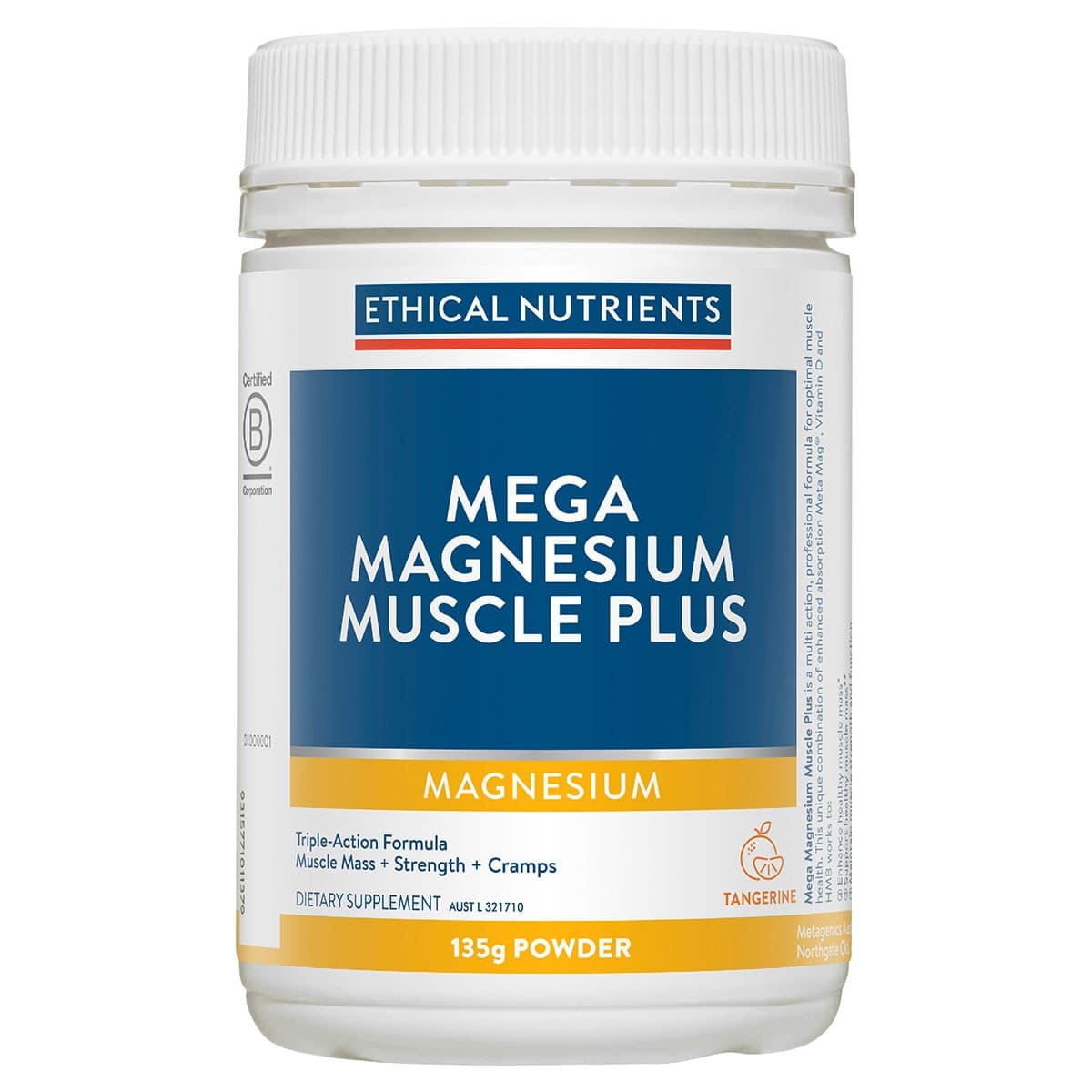 Ethical Nutrients Mega Magnesium Muscle Plus 135g Powder