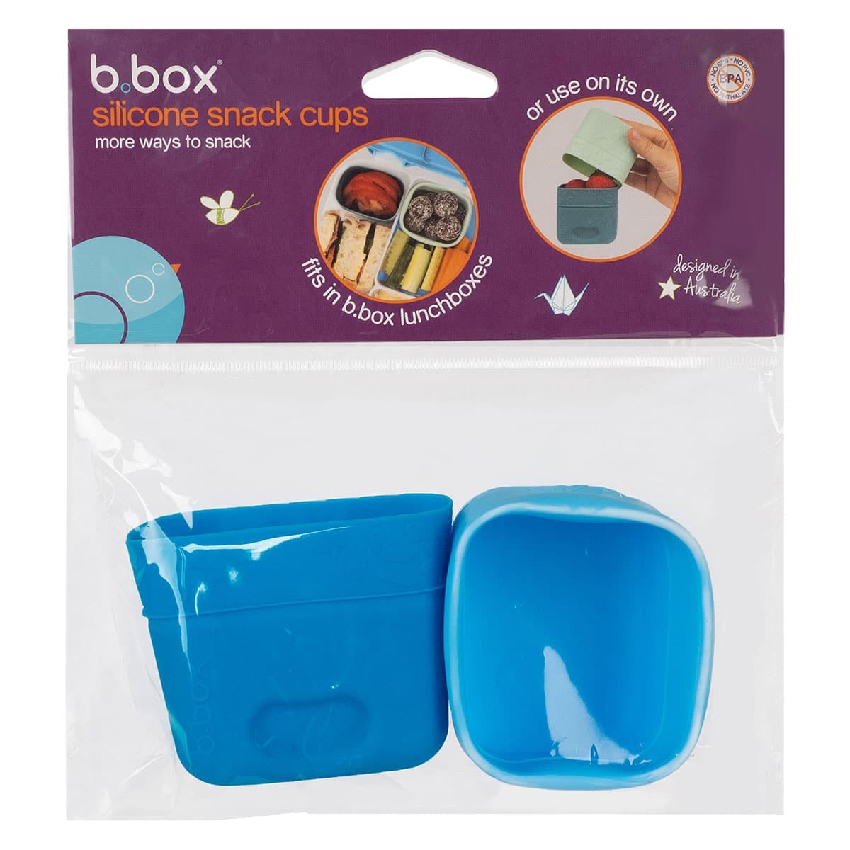 B.Box Silicone Snack Cups Ocean 2 Pack