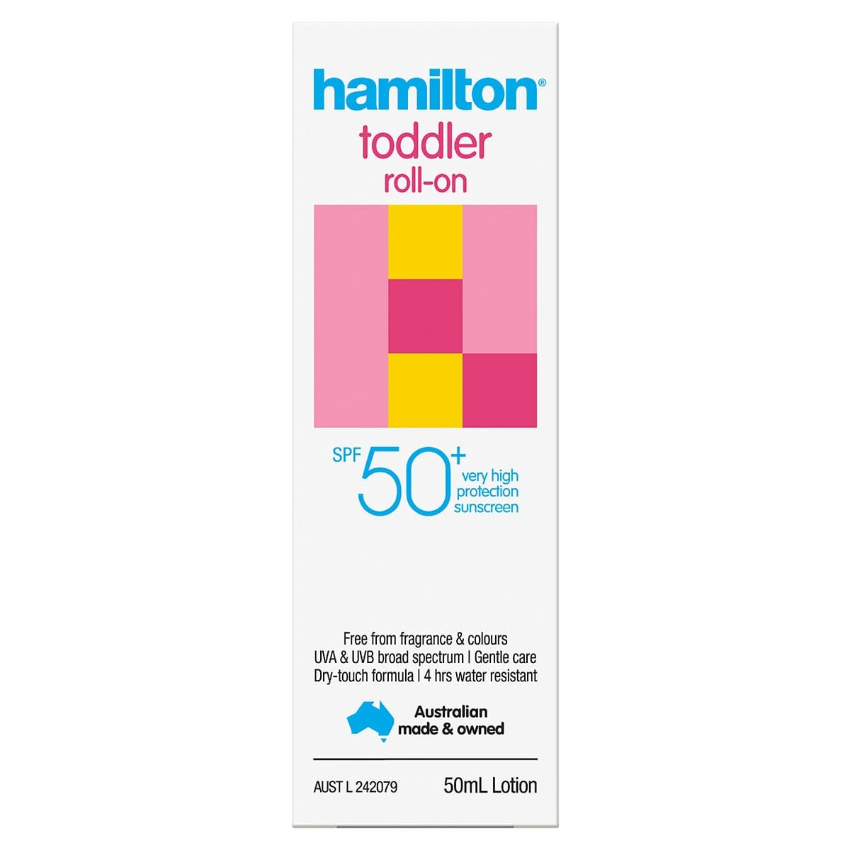 Hamilton Toddler Sunscreen Roll - On SPF 50+ - 50ml