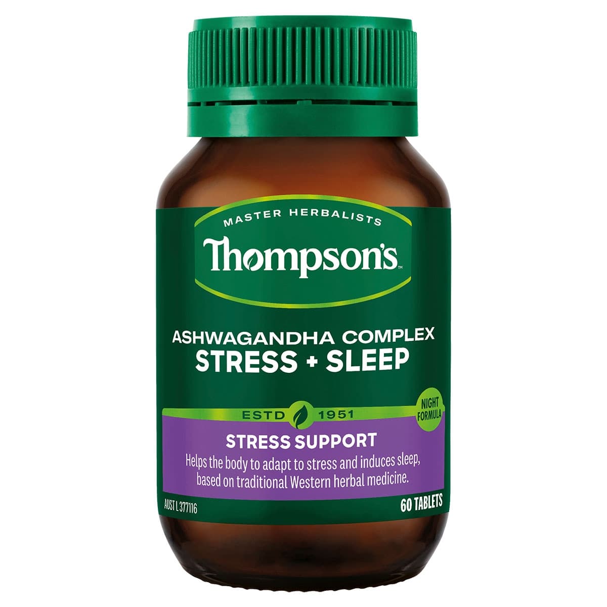 Thompsons Ashwagandha Complex Stress + Sleep 60 Tablets