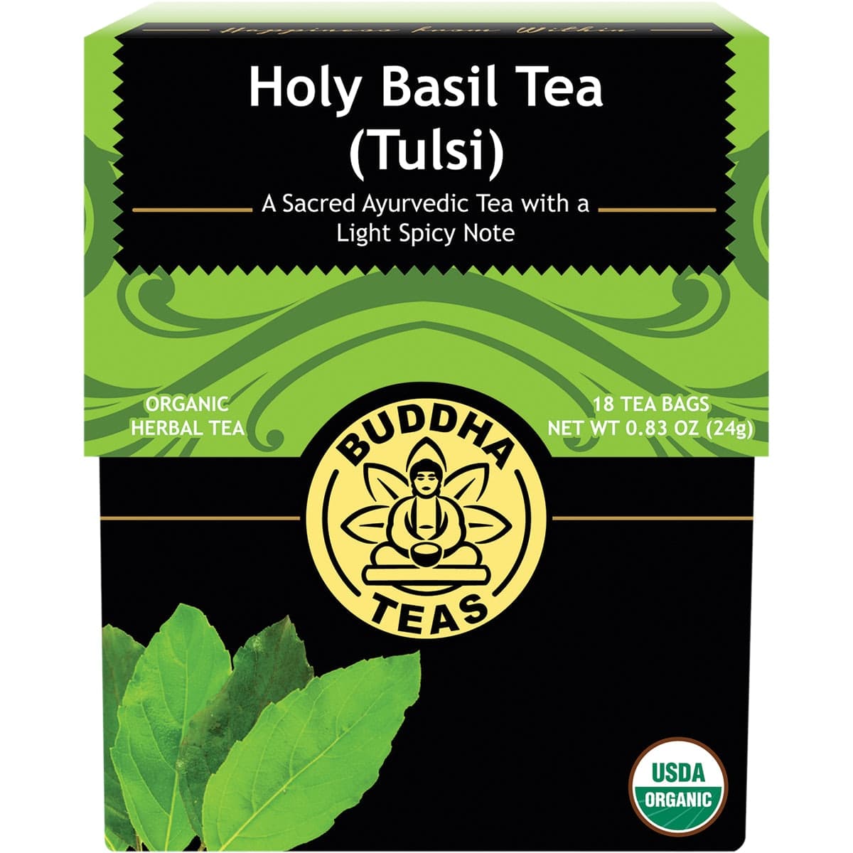 Buddha Teas Organic Holy Basil Tea Bags (Tulsi) 18 Pack