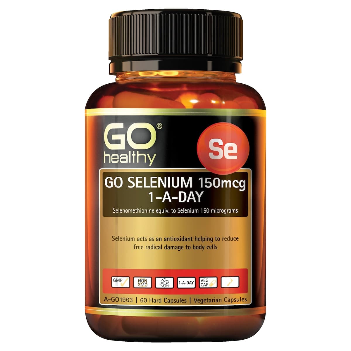 GO Healthy Selenium 150Mcg 1-A-Day 60 Vege Capsules