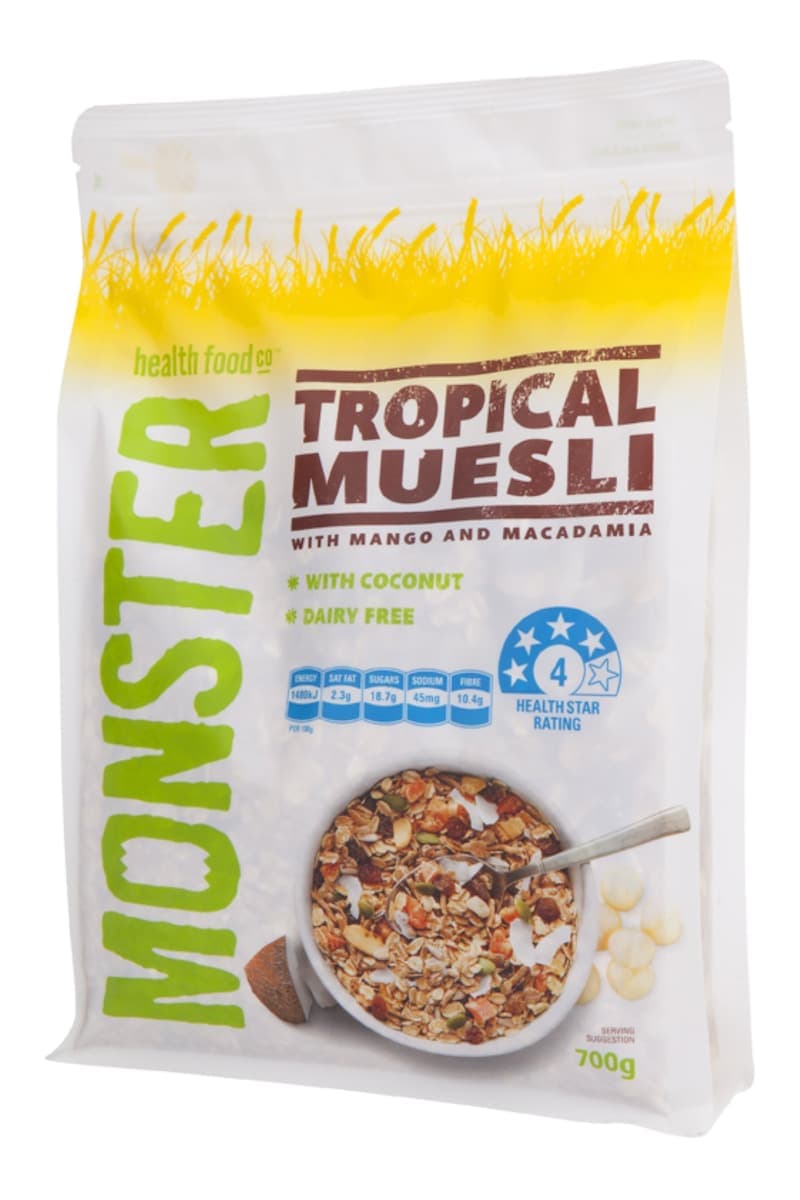 Monster Health Food Co Tropical Muesli Mango Macadamia 700g
