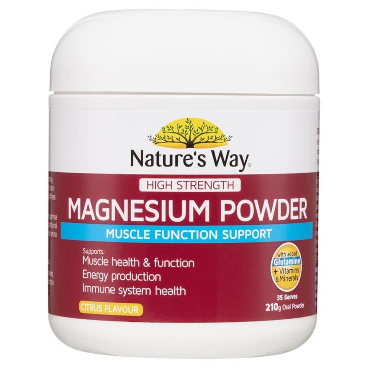 Nature's Way High Strength Magnesium Powder Citrus 210g