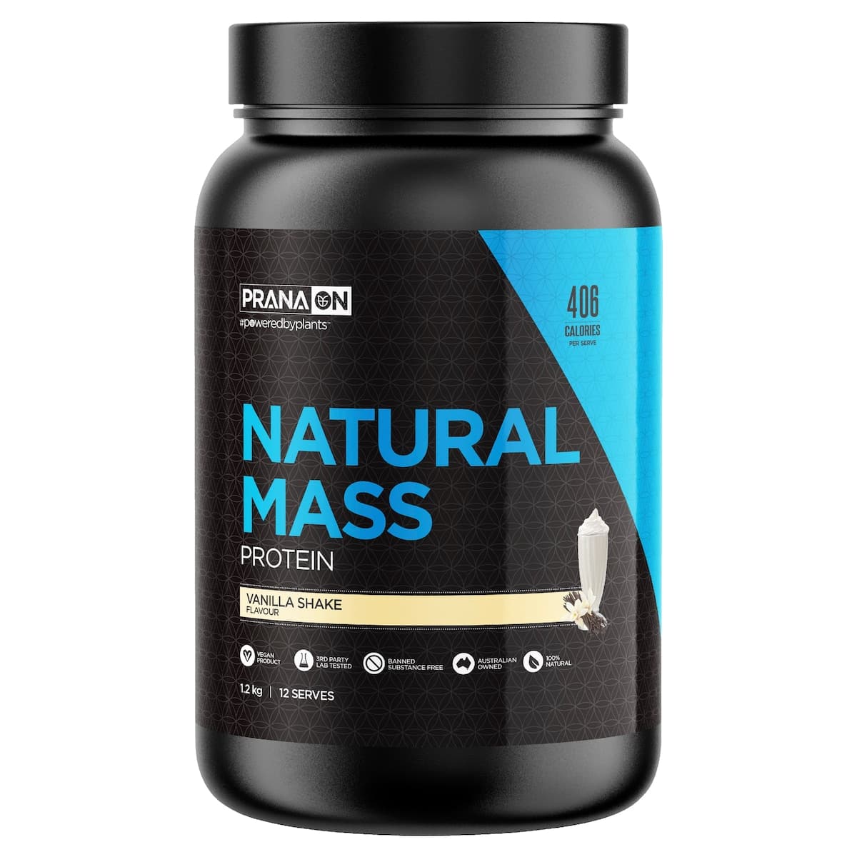 Pranaon Natural Mass Vanilla Shake 1.2Kg