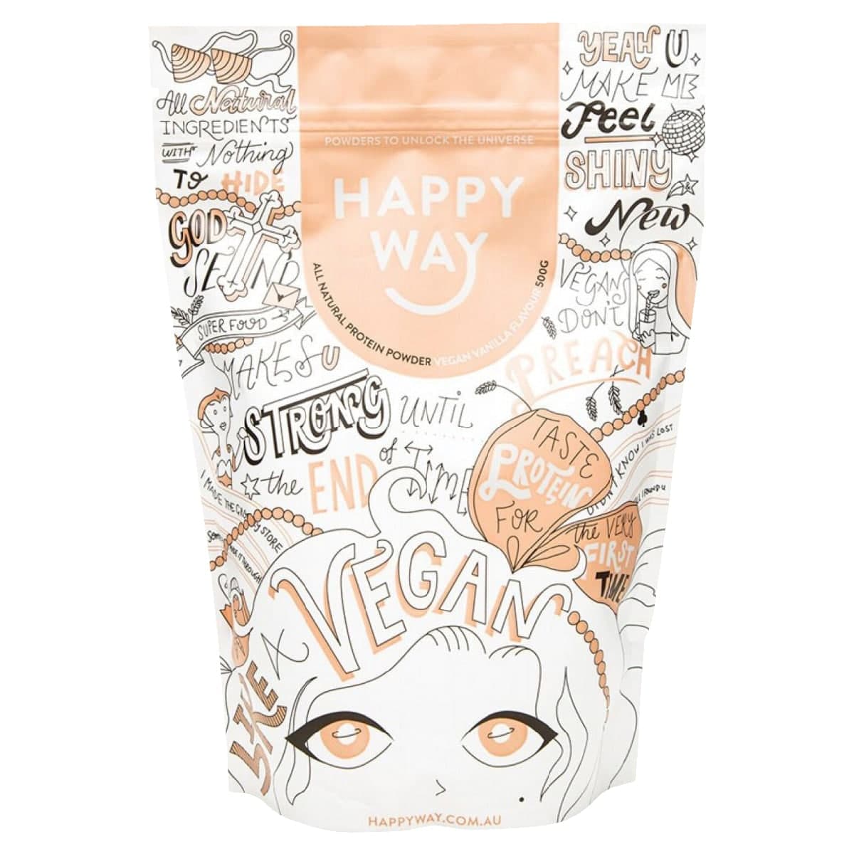 Happy Way Pea Protein Powder Vanilla 500g