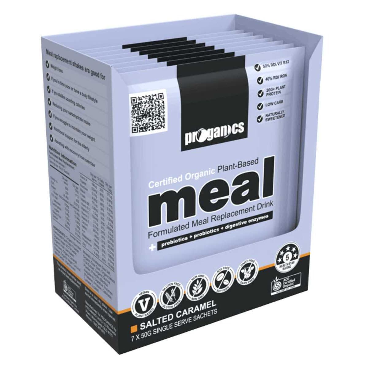 Proganics Organic Plant Based Meal Replacement Salted Caramel 350g