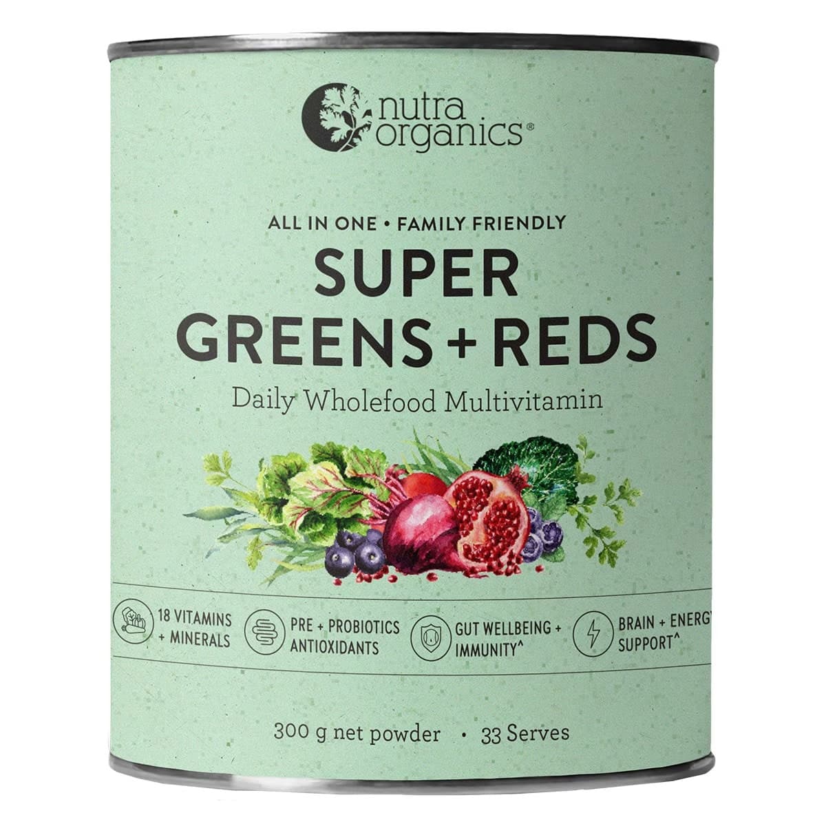 Nutra Naturals Super Greens + Reds Powder 300g