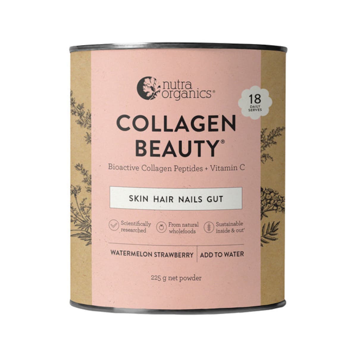 Nutra Naturals Collagen Beauty Watermelon Strawberry 225g