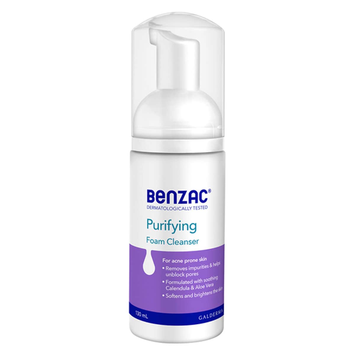 Benzac Purifying Facial Foam Cleanser 130ml