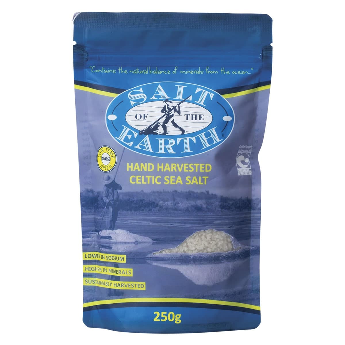 Salt Of The Earth Low Temp Dried Coarse Celtic Sea Salt 250g